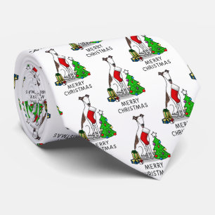 Corbata Árbol de Navidad 2 Greyhound (romano le blanco) Pe