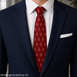 Corbata Árbol de Navidad con garabatos caprichosos de Borg