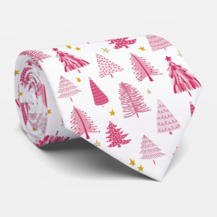 Corbata Árbol de Navidad de vacaciones rosa