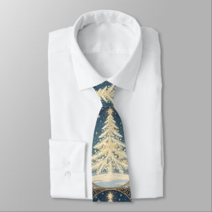Corbata Árbol de Navidad Yule Ramitas de Copo de Nieve Art