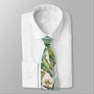Corbata Árbol de plátano de selva tropical verde Strelitzi