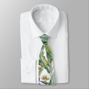Corbata Árbol de plátano de selva tropical verde Strelitzi