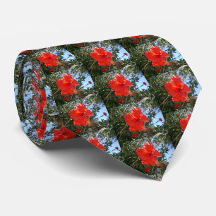 Corbata Árbol Hibiscus Rojo, Canto Cuello