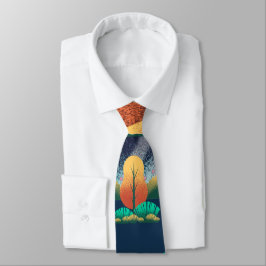 Corbata árbol y ave