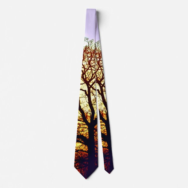 CORBATA ÁRBOLES CON SOL BRUMOSO (Anverso)