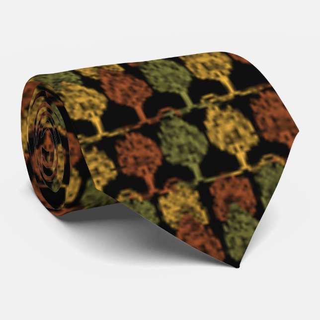 Corbata Árboles de color de otoño (Enrollado)