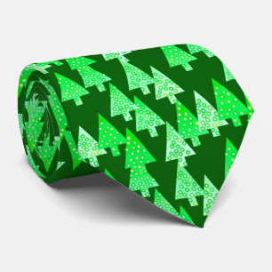 Corbata Árboles de Navidad de flores modernas - pino verde