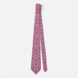 Corbata Árboles de Navidad en rosa caliente