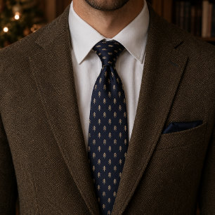 Corbata Árboles de Navidad Subtle Patrón Festivo Micro