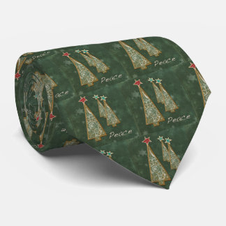 Corbata Árboles de vacaciones/Navidad-Paz