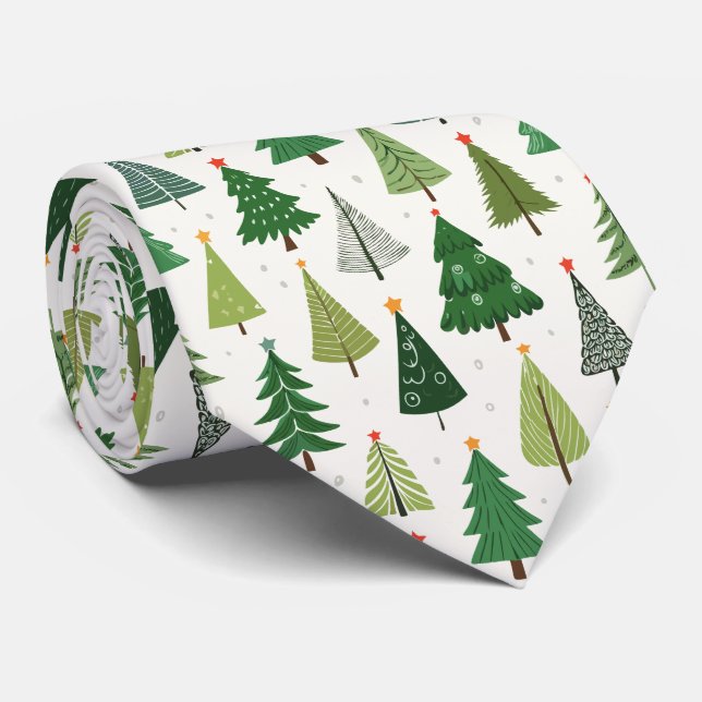 Corbata Árboles retro (Enrollado)