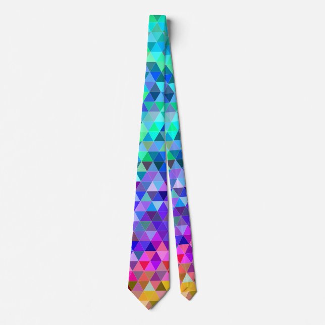 Corbata Arco iris del mosaico del triángulo (Anverso)