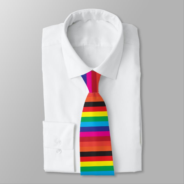 Corbata arco iris fluido (Atado)