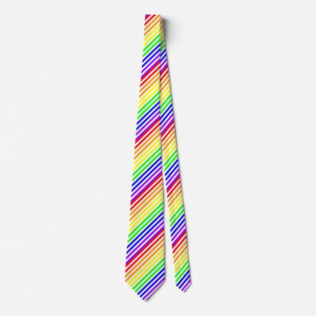 Corbata Arco iris rayado (Anverso)