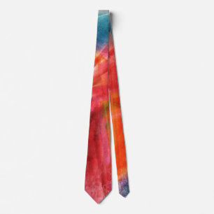 Corbata Arcoiris acuarela de cuello para hombres