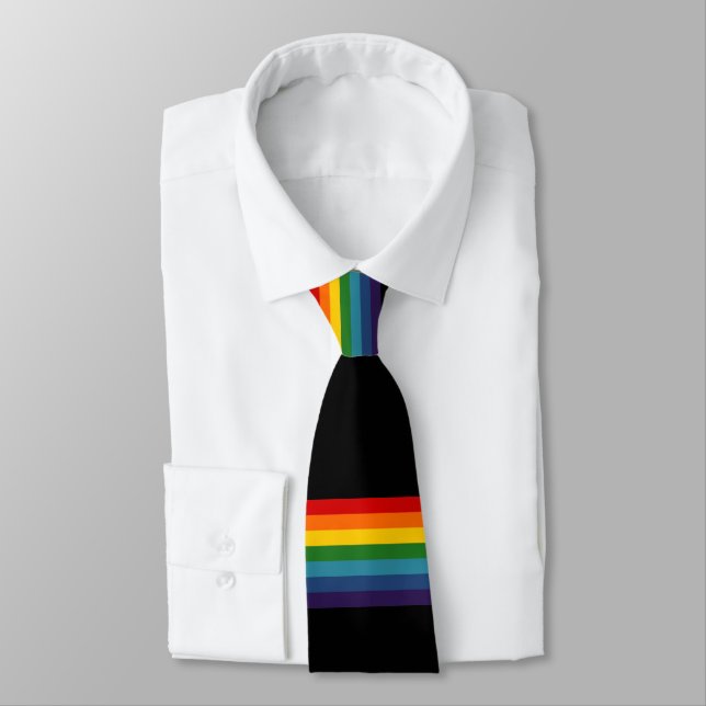 Corbata Arcoiris De Rayas (Atado)