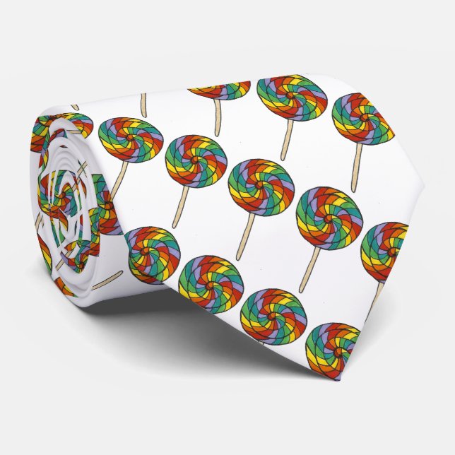 Corbata Arcoiris Lollipop Candy Lollipops Lay Pride Tiempo (Enrollado)
