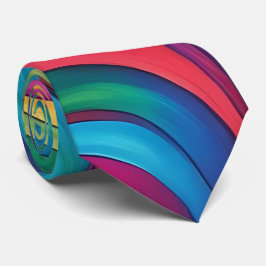 Corbata Arcoiris psicodélico Abstracto de cuello
