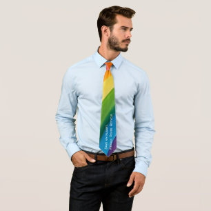 Corbata ARCOÍRIS Salva mi planeta (personalizable)