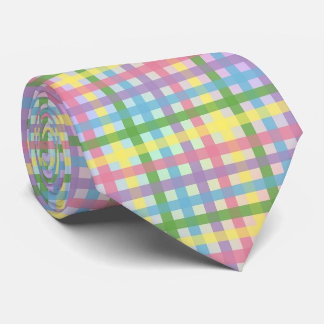 Corbata Arcoiris Tartán Stripe Tie (Enrollado)
