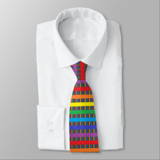 Corbata Arcoiris y rayas arcoiris de Pinstripe negro