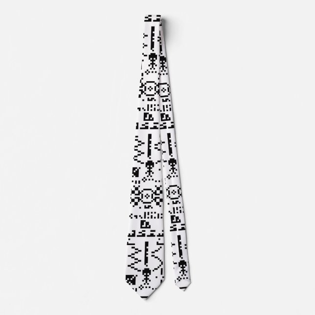 Corbata Arecibo Binary Message Reply (Anverso)