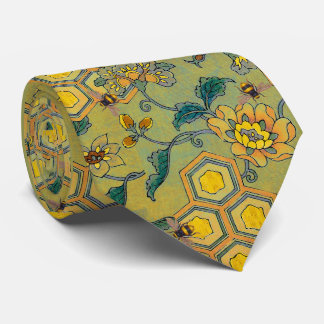 CORBATA ARENES DE MIEL, BEEHIVAS, FLORES DE PRIMAVERA, AZO