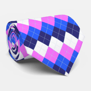 Corbata Argel azul, rosa y blanco