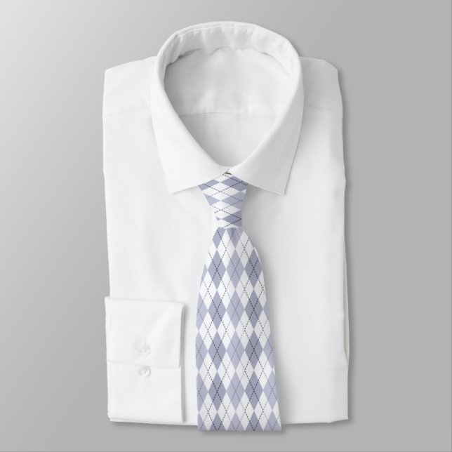 Corbata Argyle en azul brillante de invierno (Atado)