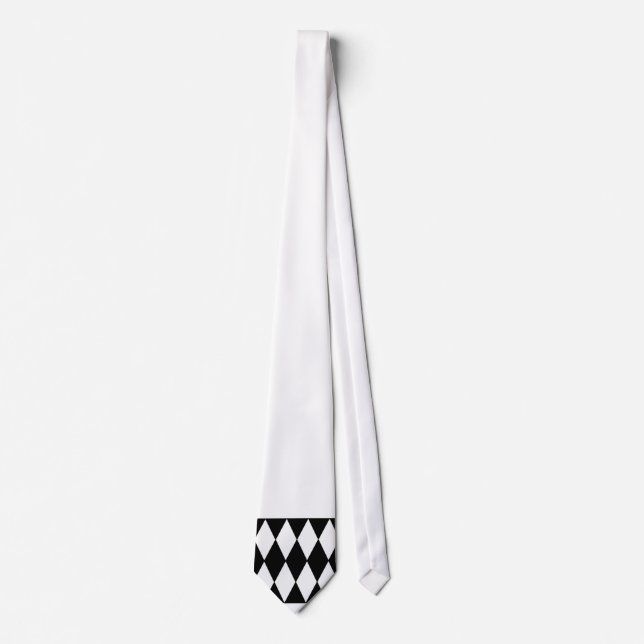 Corbata arlequín blanco y negro (Anverso)