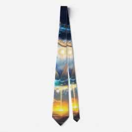 Corbata Arpa Celestial de los Cielos Llenos de Luna.