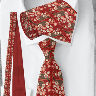 Corbata Arqueduke Red & Brown Paisley NeckTie