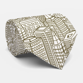 Corbata Arquitecto de líneas de construcción de cuello úni