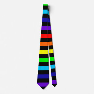 Corbata Arreglo arco iris (franjas horizontales)