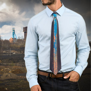 Corbata Arrojado industrial de color azul oscuro