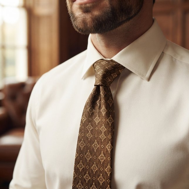 Corbata Art Deco Champán Marrón (Subido por el creador)