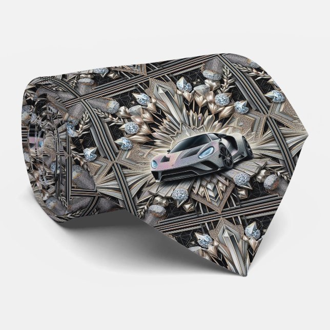 Corbata Art Déco de coche deportivo  (Enrollado)