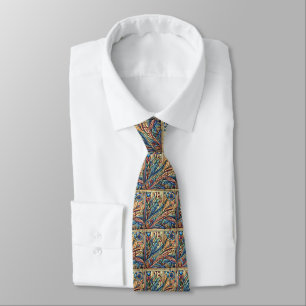 Corbata Art Deco Diseño Tejido De Cuello
