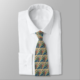 Corbata Art Deco Diseño Tejido De Cuello