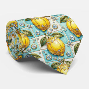 Corbata Art Deco Limón Amalfi Mediterráneo Diamantes