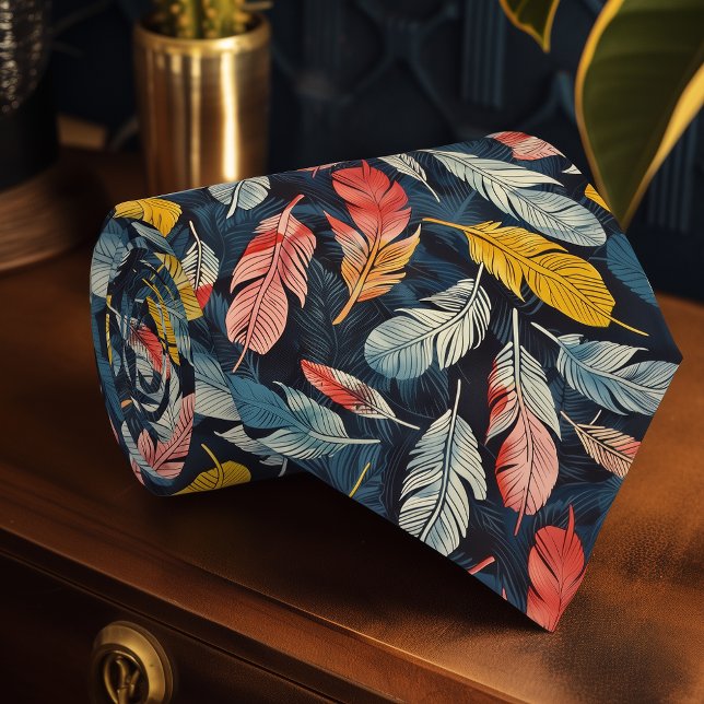 Corbata Art Nouveau Feather Bold Nave Mens Tie (Subido por el creador)