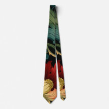 Corbata - Art Nouveau Floral Rojo
