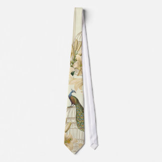 Corbata art nouveau french lily vintage bircage peacock