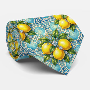 Corbata Art Nouveau Limones Amalfi Diamantes Caballero