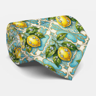 Corbata Art Nouveau Limones de Amalfi Diamantes Caball