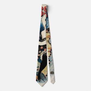 Corbata Art Nouveau vintage, bailarina española de flamenc
