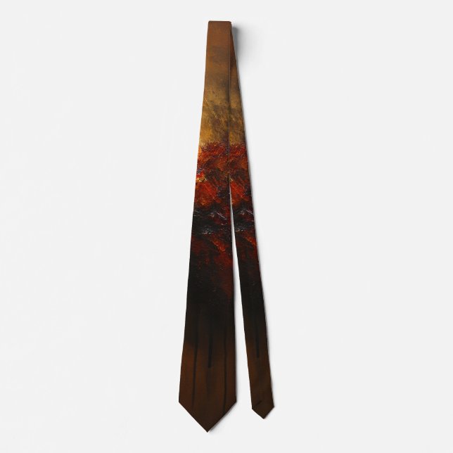Corbata Arte abstracto de explosión de fuego radiante (Anverso)