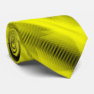 Corbata Arte abstracto diagonal futurista amarillo