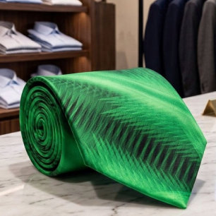 Corbata Arte abstracto diagonal futurista verde