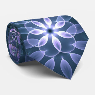 Corbata Arte abstracto fractal 3D patrón azul púrpura rosa